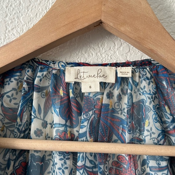 Anthropologie Let Me Be Floral Sheer top - Picture 5 of 5